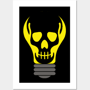 Skull Bulb Design Posters and Art